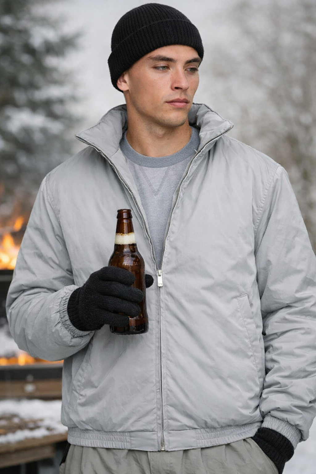 Oversize Kunstfelljacke – Two-Tone